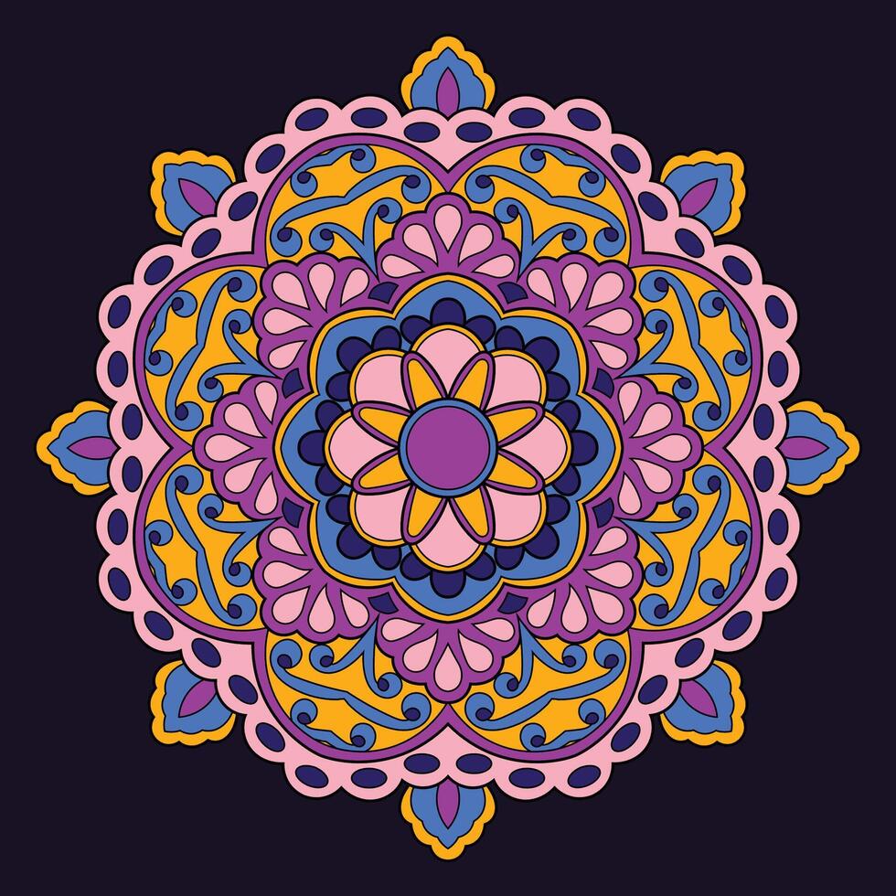 cercle dentelle ornement, rond ornemental mandala napperon modèle, vecteur illustration