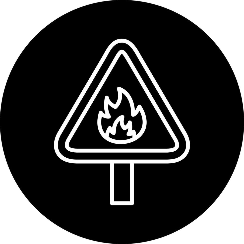 icône de vecteur inflammable