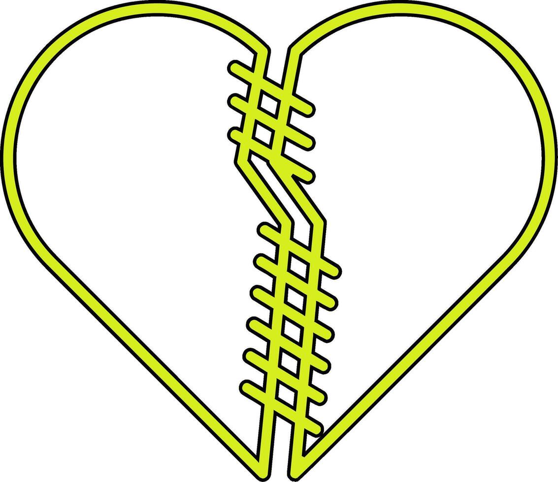 des points de suture vecteur icône