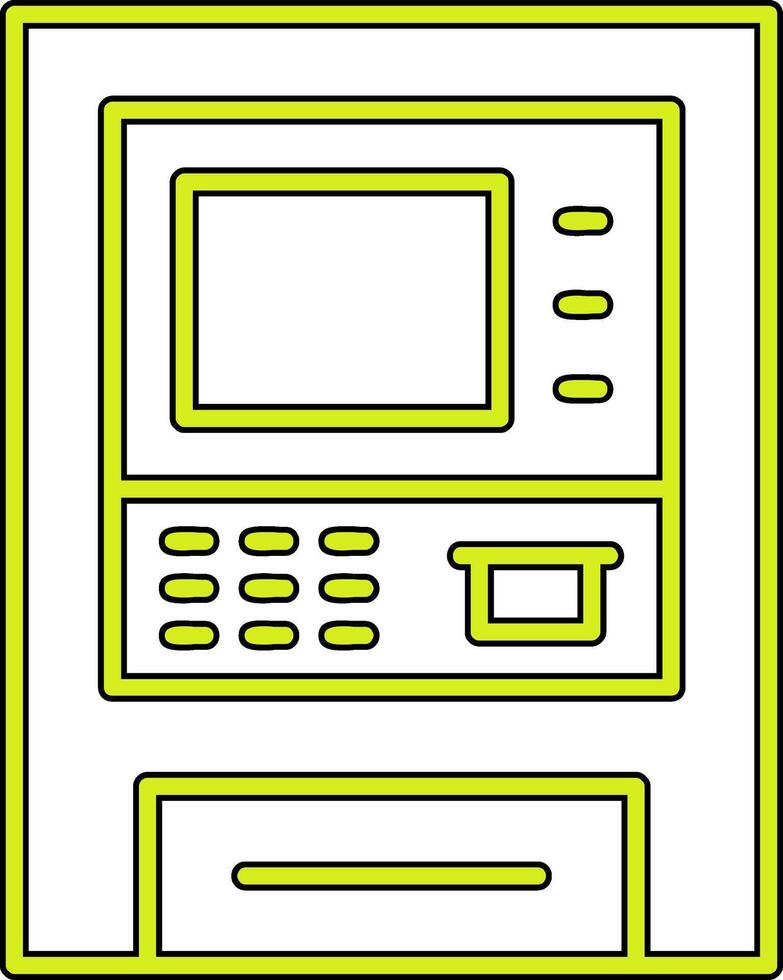 icône de vecteur de guichet automatique