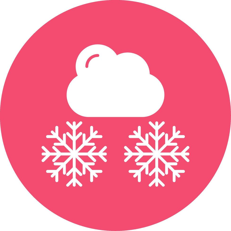 hiver glyphe cercle icône vecteur