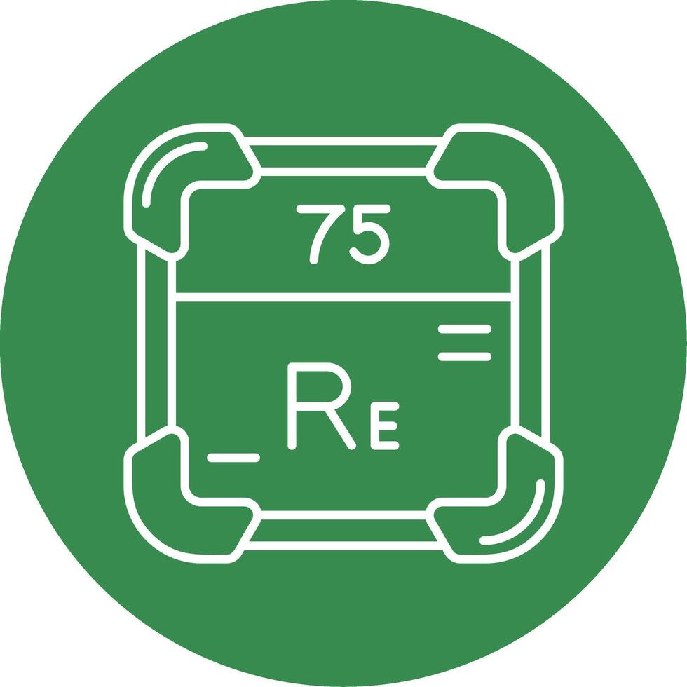 rhénium linéaire cercle multicolore conception icône vecteur