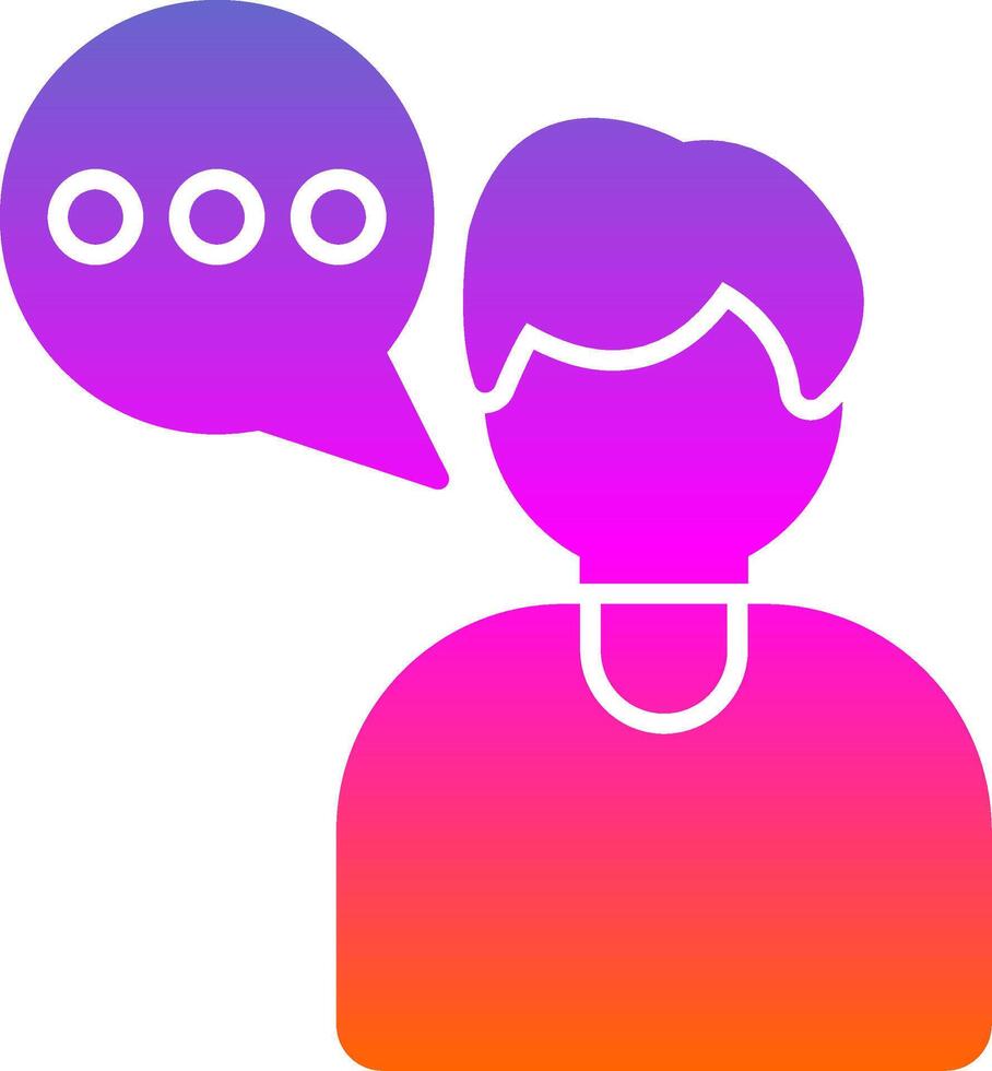 icône de dégradé de glyphe de communication vecteur