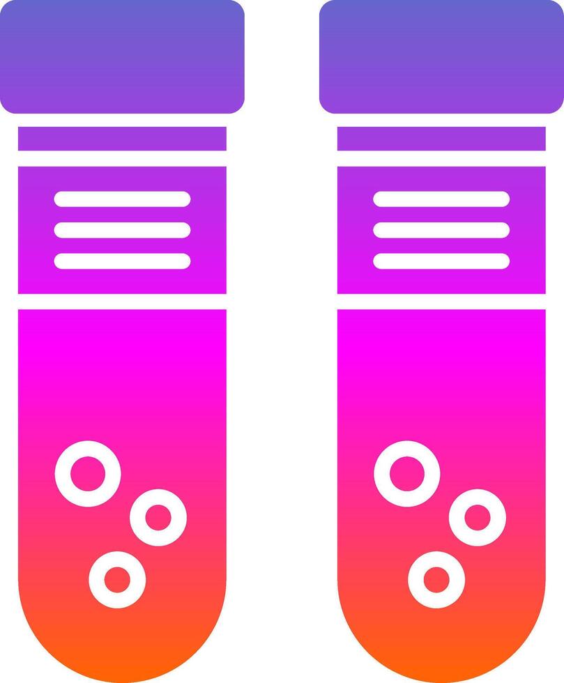 icône de gradient de glyphe de tube à essai vecteur