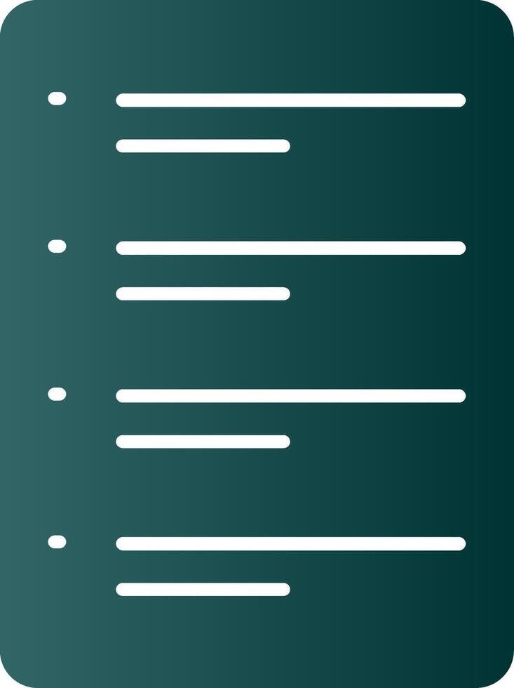 icône de dégradé de glyphe de liste de tâches vecteur