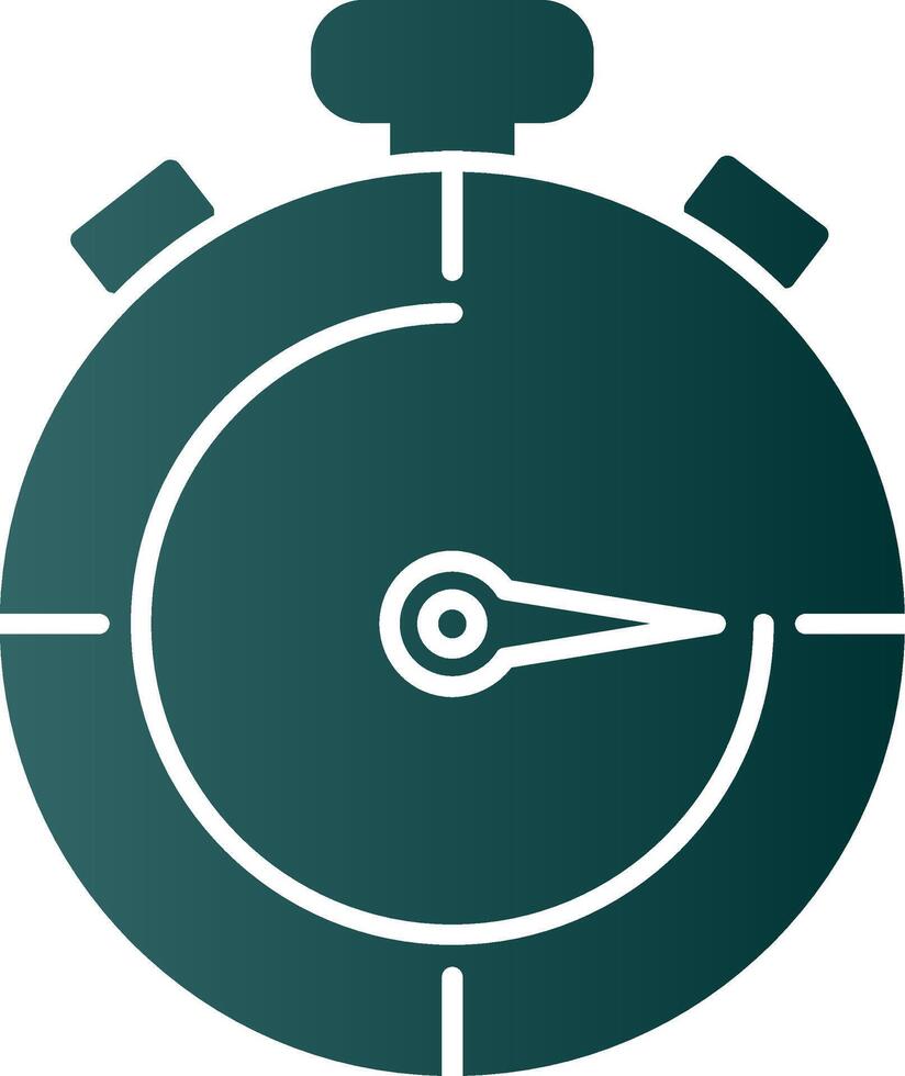 icône de dégradé de glyphe de chronomètre vecteur