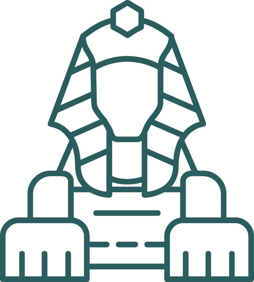 sphinx ligne pente vert icône vecteur