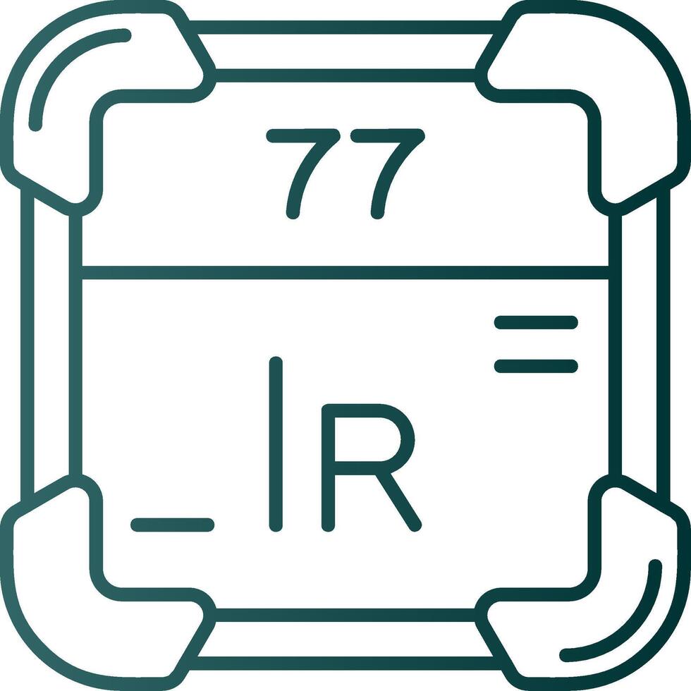 iridium ligne pente vert icône vecteur
