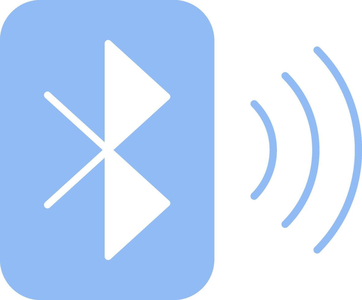 Bluetooth plat lumière icône vecteur