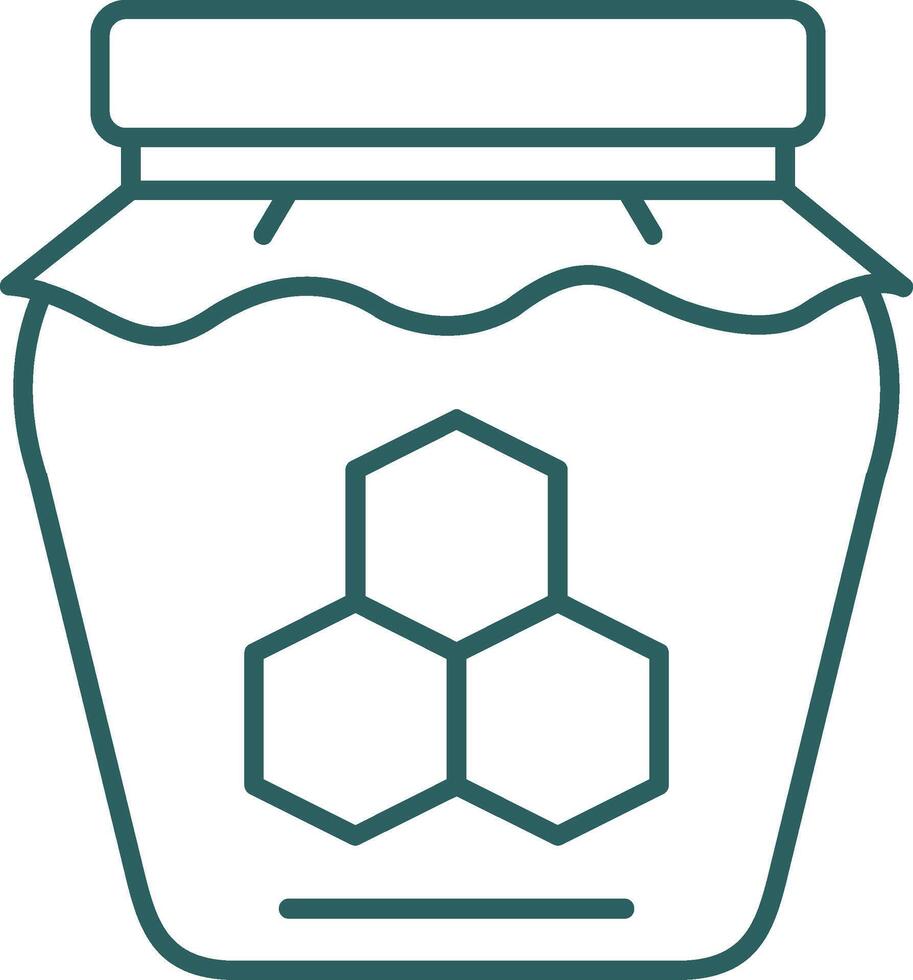icône de dégradé de ligne de miel vecteur