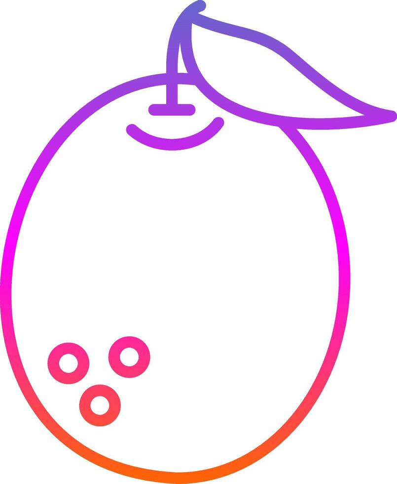 icône de dégradé de ligne pomelo vecteur