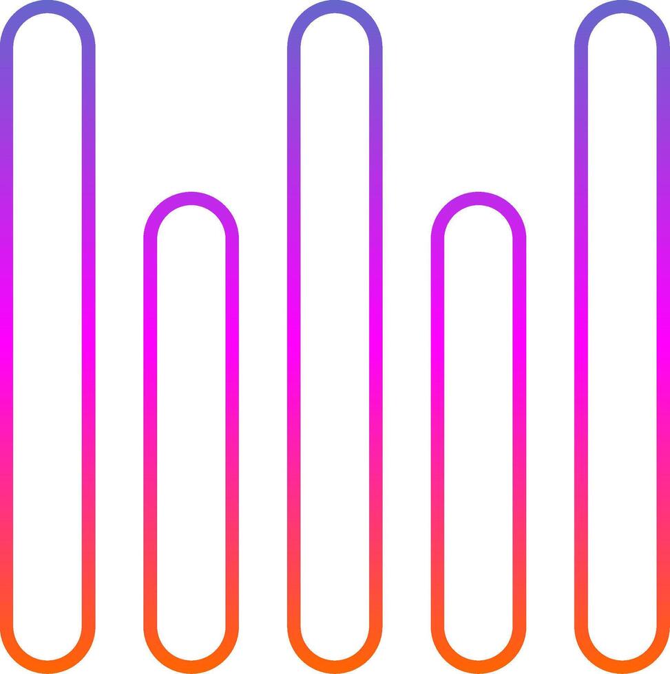 verticale aligner bas ligne pente icône vecteur