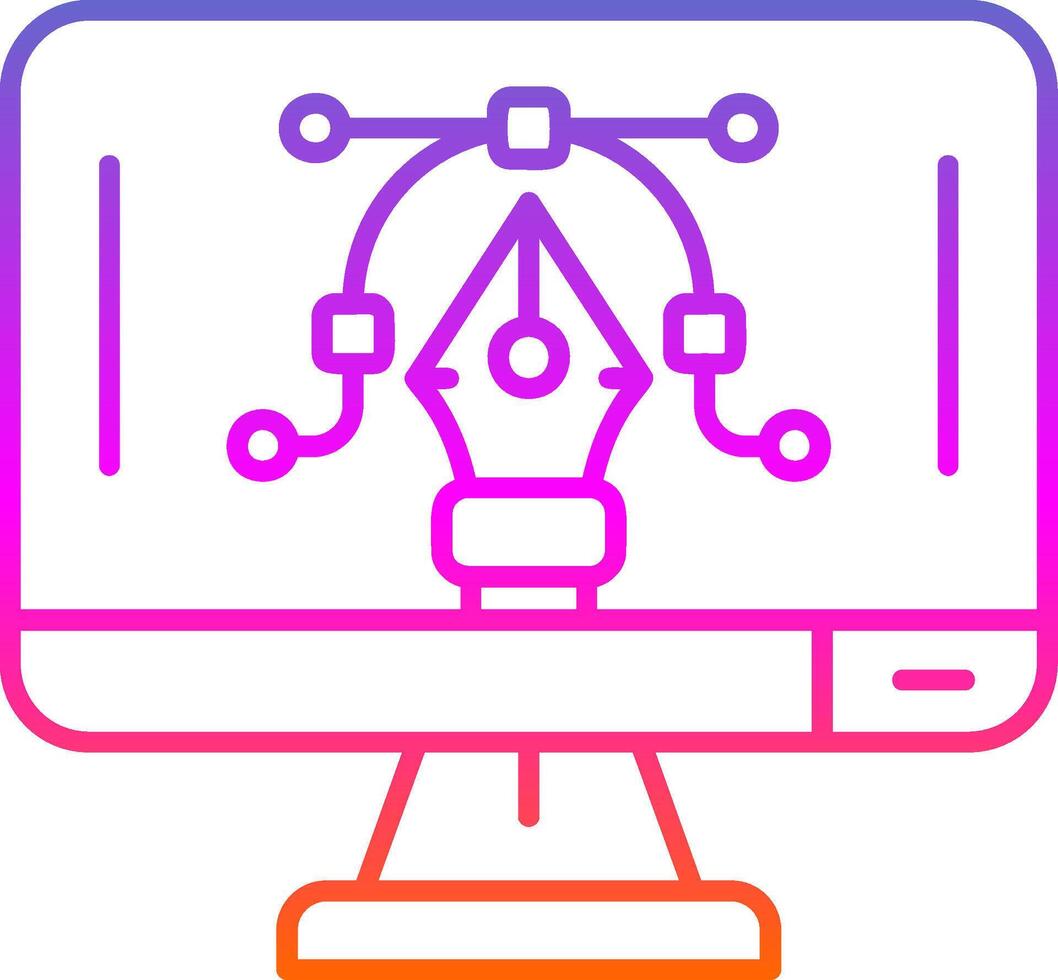 graphique éditeur ligne pente icône vecteur