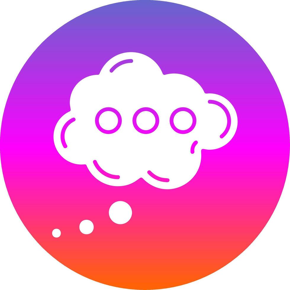 nuage glyphe pente cercle icône vecteur