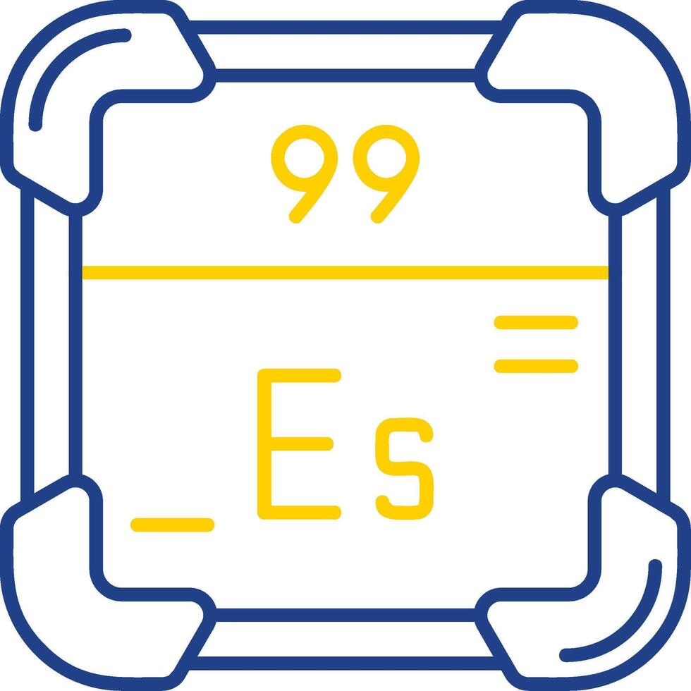 einsteinium ligne deux Couleur icône vecteur