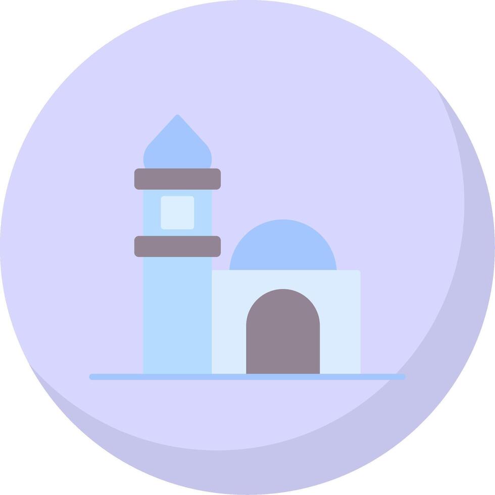 mosquée plat bulle icône vecteur