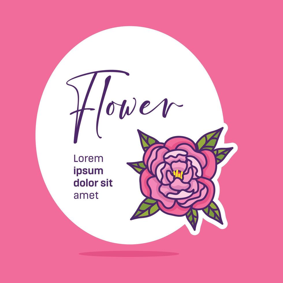 magnifique carte invitation modèle conception avec fleur vecteur