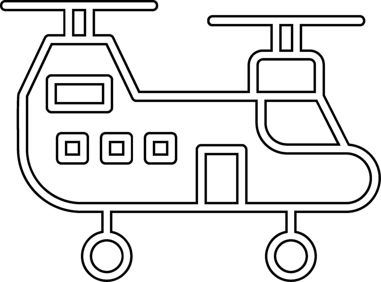 icône de vecteur d'hélicoptère militaire