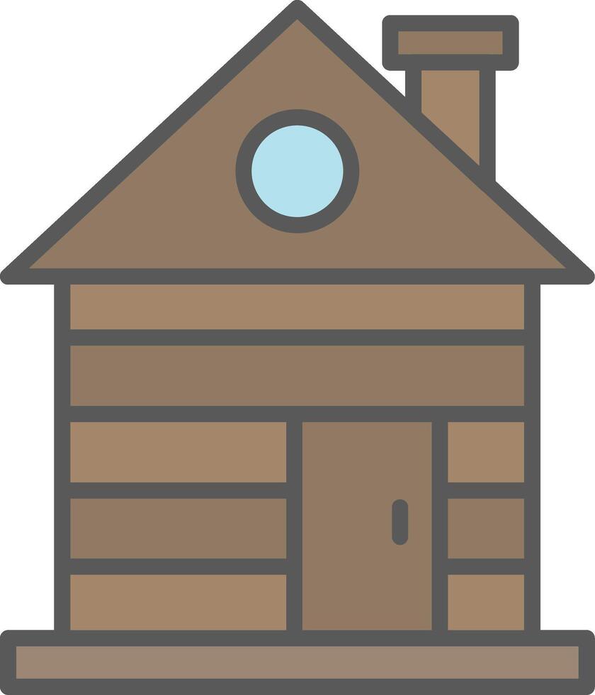 icône de vecteur de cabane en bois