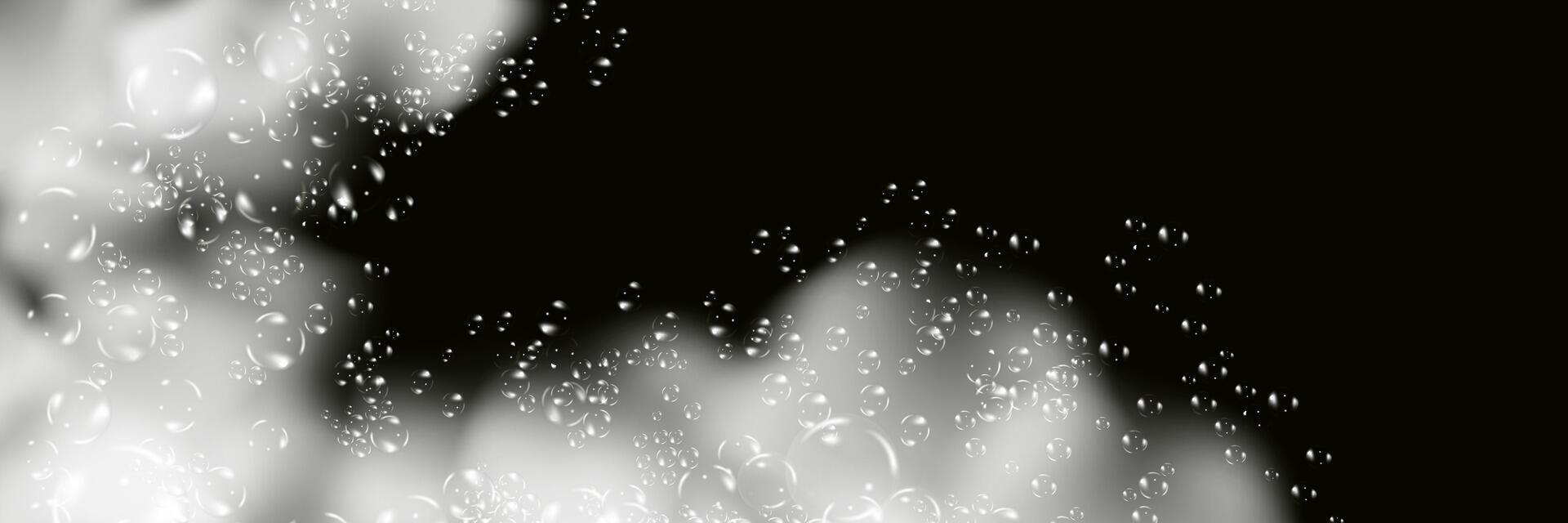 une baignoire mousse isolé sur transparent Contexte. shampooing bulles texture.pétillante shampooing et une baignoire mousse vecteur illustration.