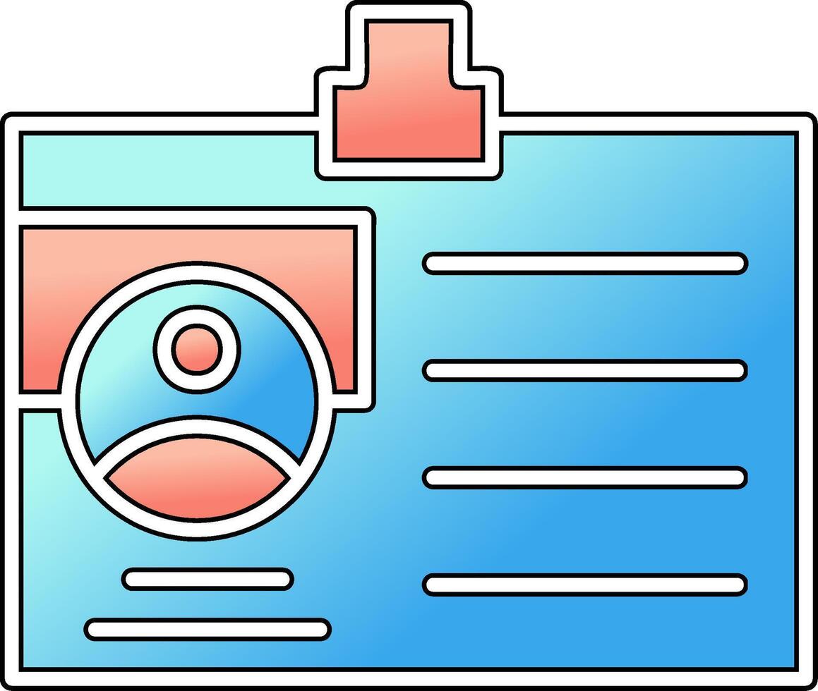 icône de vecteur de carte d'identité