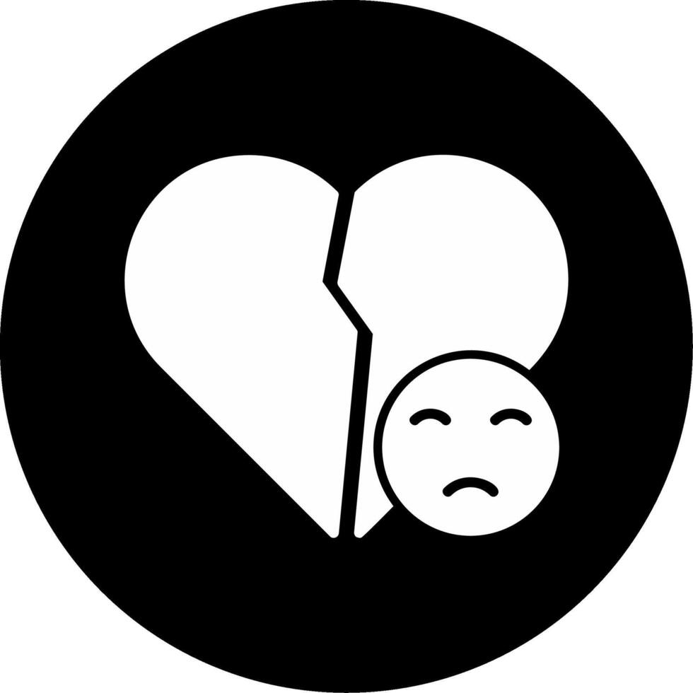 icône de vecteur de coeur brisé