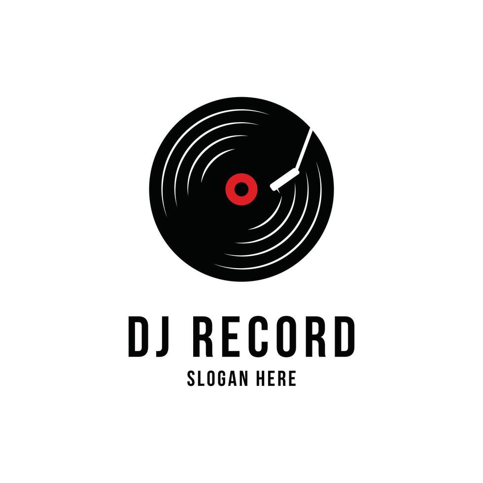 vinyle dj record la musique logo conception concept idée vecteur