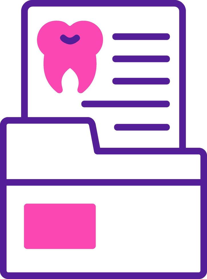 icône de vecteur d'enregistrement dentaire