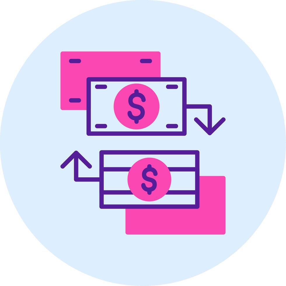 icône de vecteur d'échange d'argent