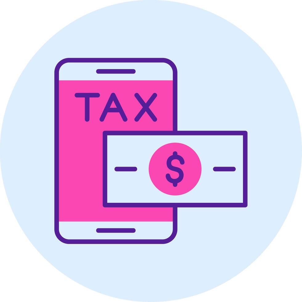 en ligne impôt payé vecteur icône