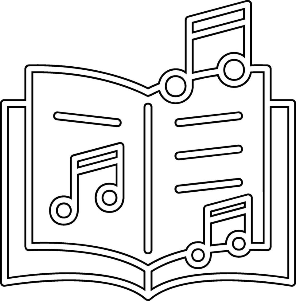 icône de vecteur de livre de musique