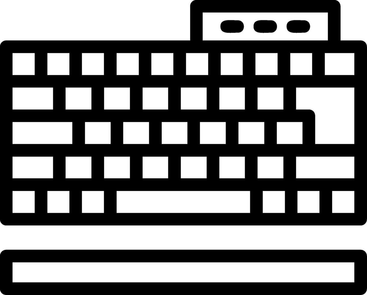 icône de ligne de clavier vecteur