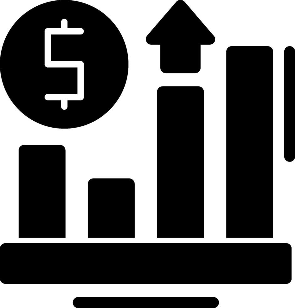 icône de glyphe de profit vecteur