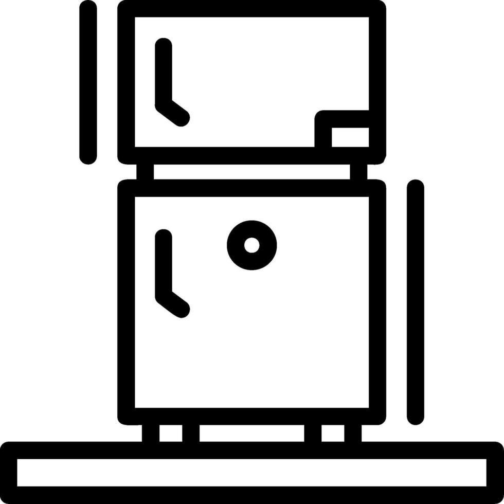 icône de ligne de réfrigérateur vecteur