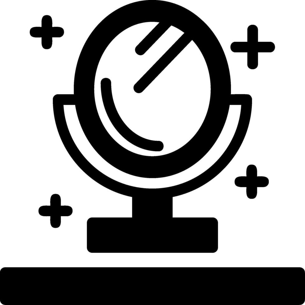 icône de glyphe de miroir vecteur
