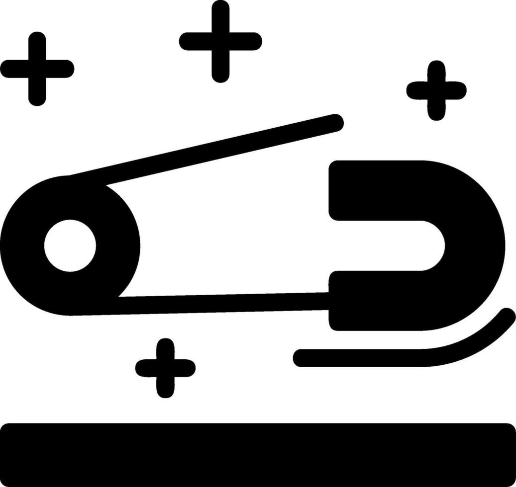 icône de glyphe de goupille de sécurité vecteur