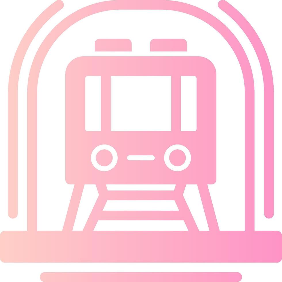 métro solide multi pente icône vecteur