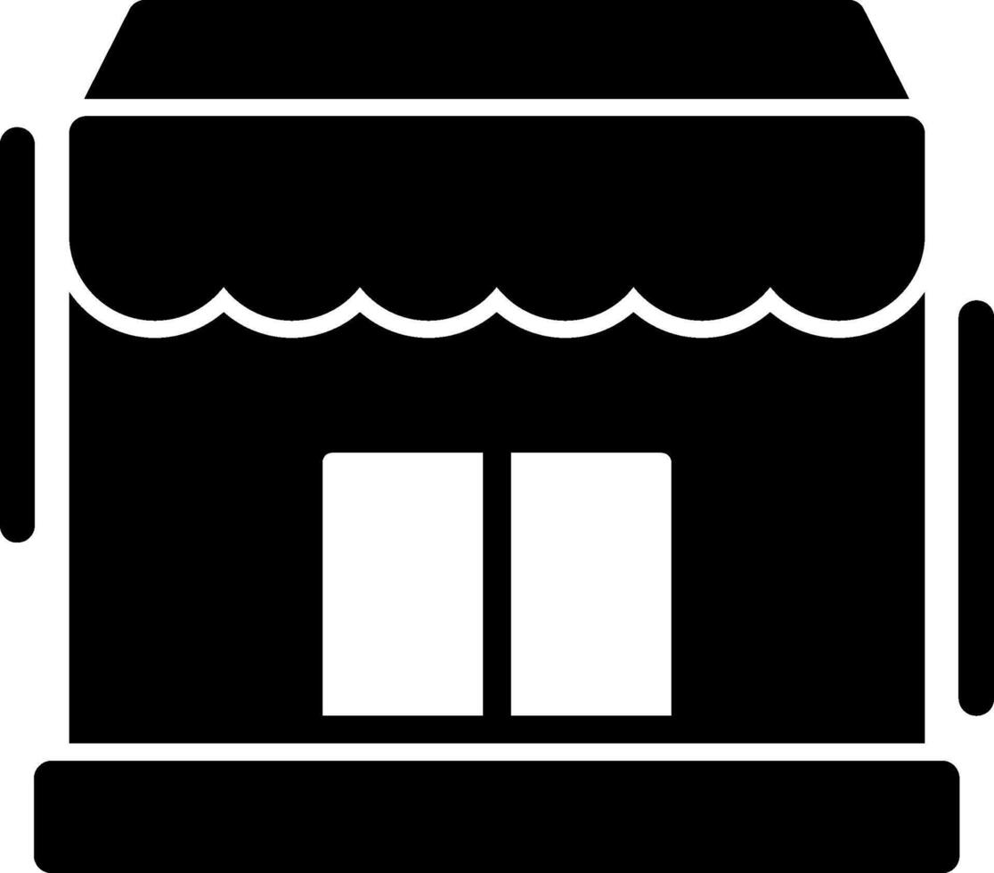 icône de glyphe de vitrine vecteur
