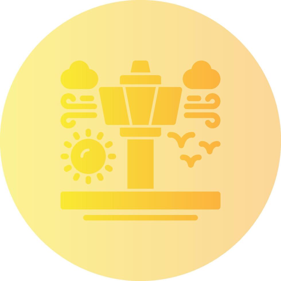 air circulation contrôle la tour pente cercle icône vecteur