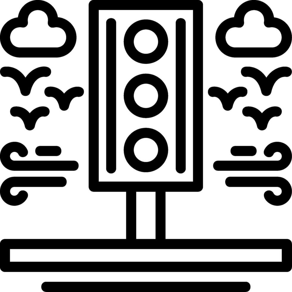 icône de ligne de feux de circulation vecteur