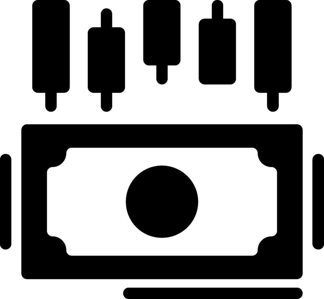 icône de glyphe d'investissement vecteur