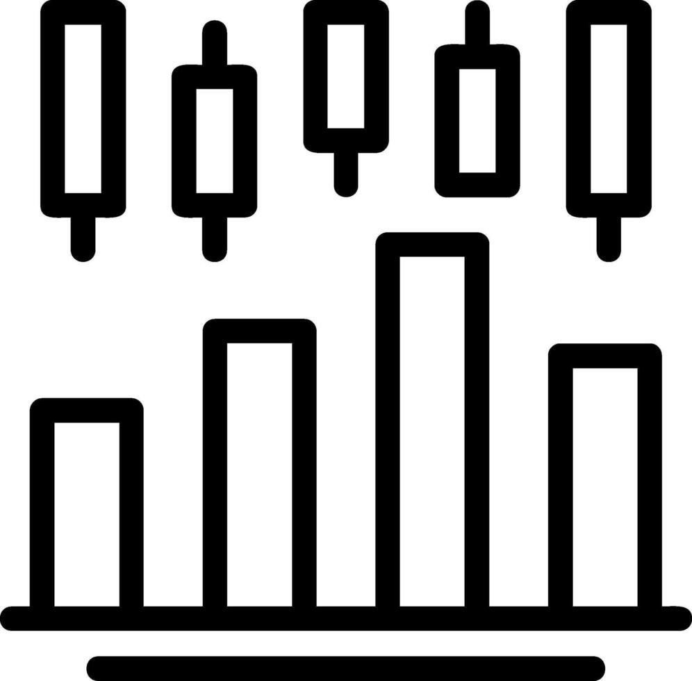 icône de ligne de marché boursier vecteur