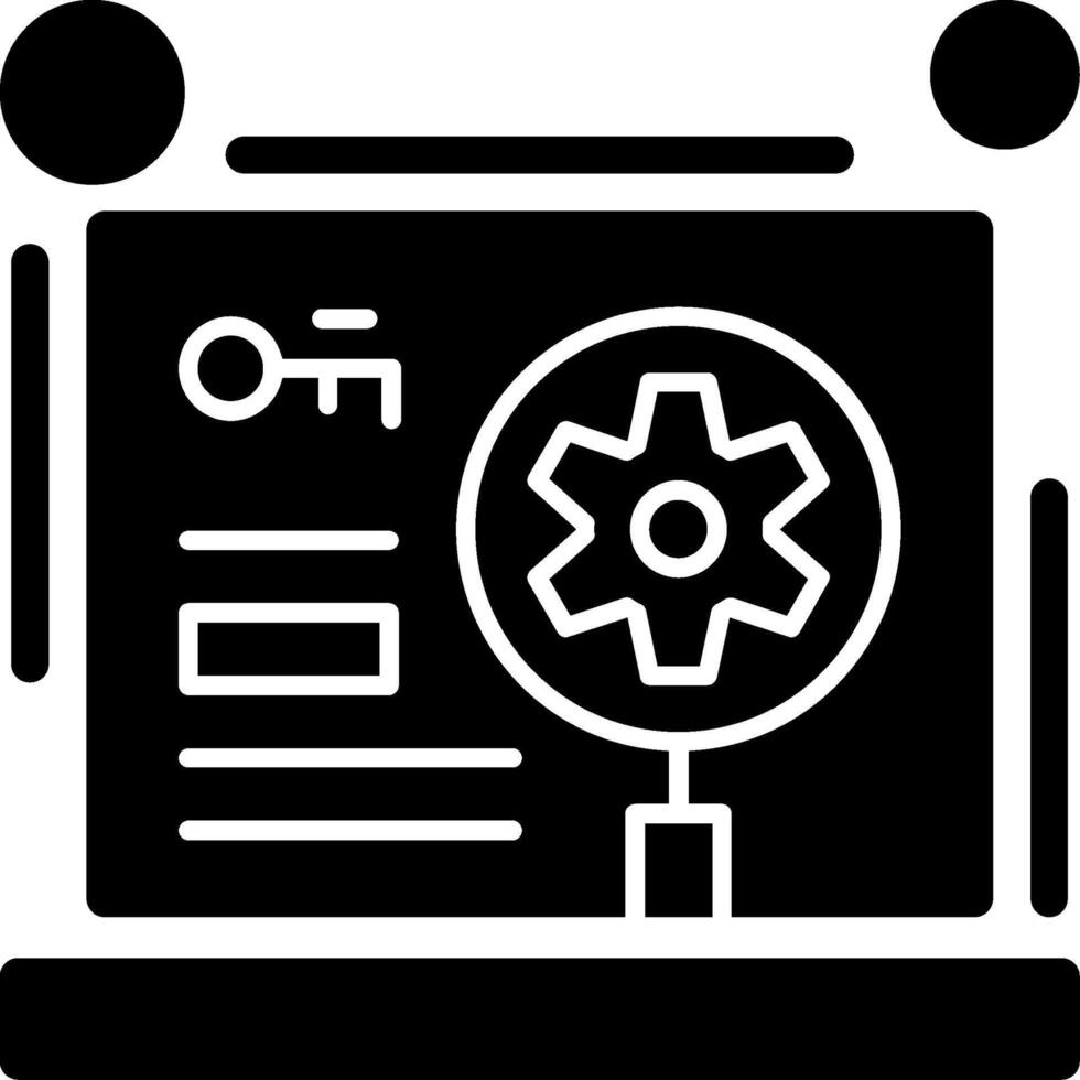 mot-clé optimisation glyphe icône vecteur