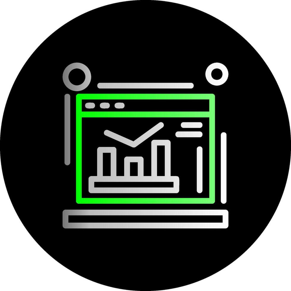 Google analytique double pente cercle icône vecteur