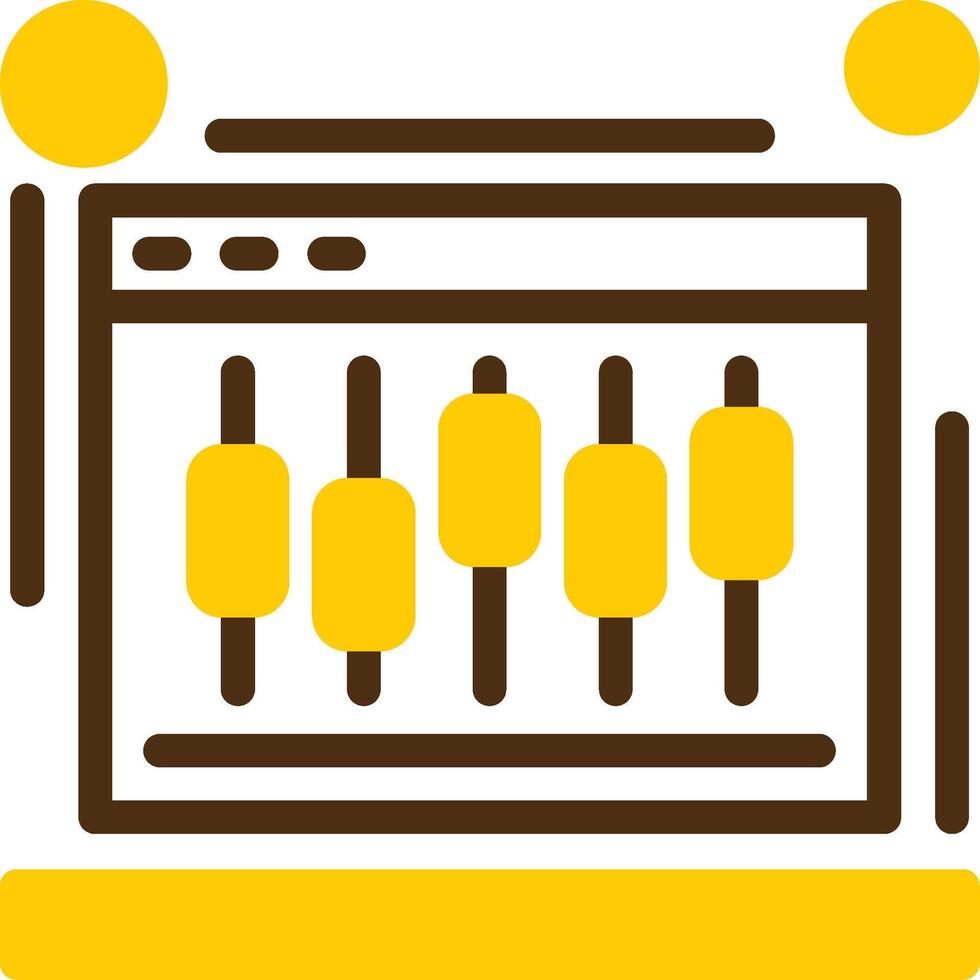 social médias analytique Jaune mensonge cercle icône vecteur