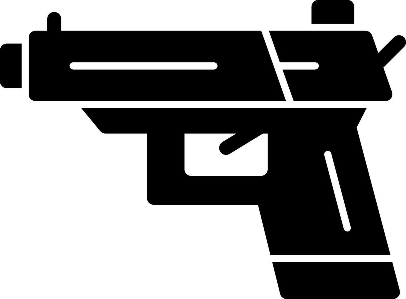 pistolet glyphe icône vecteur