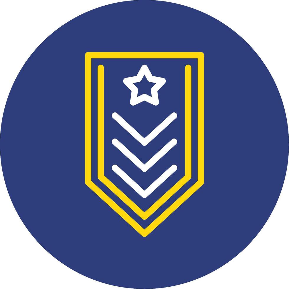 militaire badge double ligne cercle icône vecteur