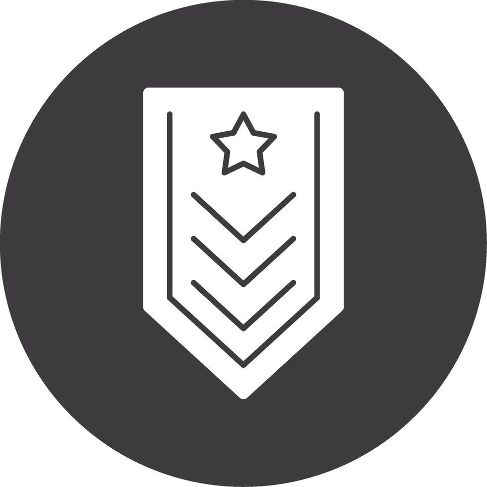militaire badge glyphe cercle icône vecteur