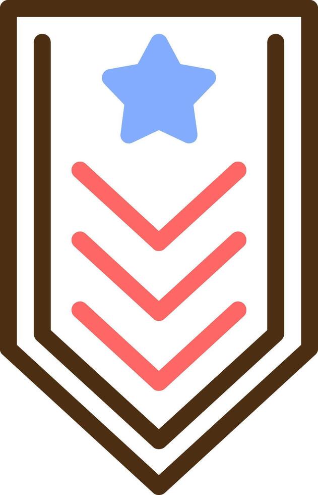militaire badge Couleur rempli icône vecteur