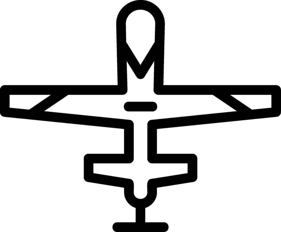 militaire drone ligne icône vecteur
